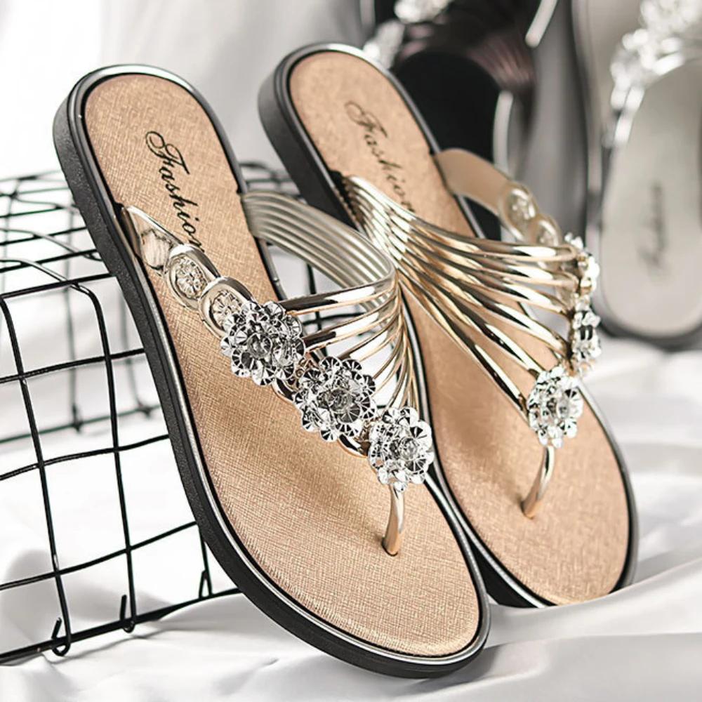 

Летняя обувь Роскошный дизайн Женские летние плоские шлепанцы Женские уличные трендовые женские шлепанцы Женские шлепанцы Вьетнамки Женские пляжные шлепанцы 41 абрикосовый