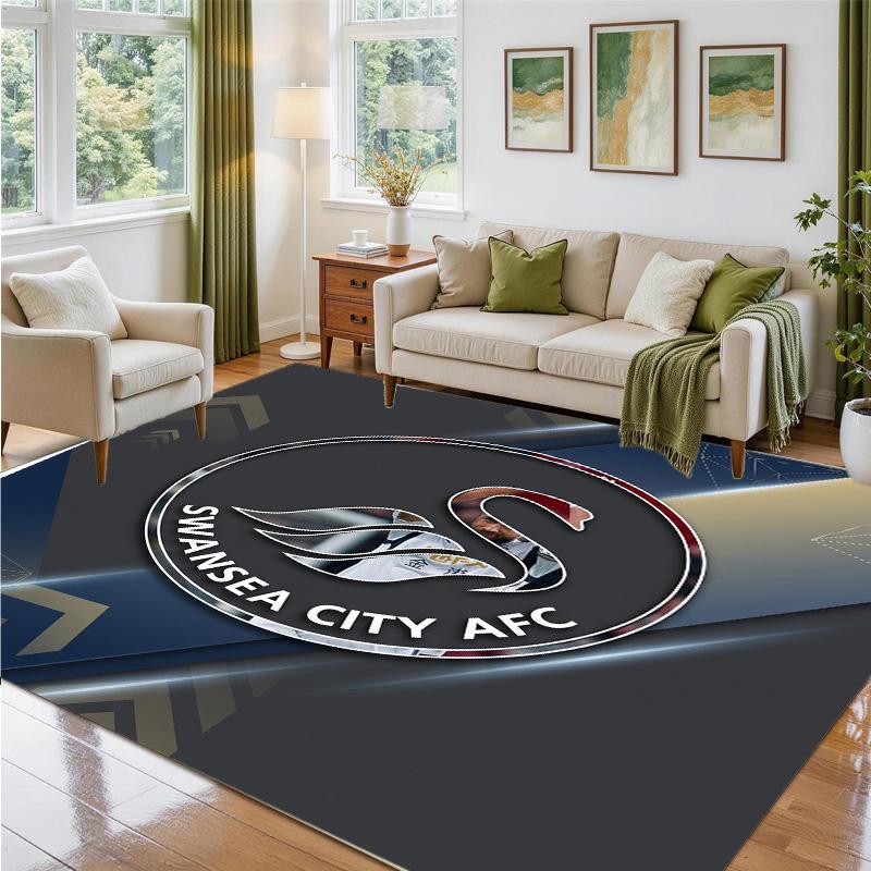 Swansea City Design Crystal Velvet Rug Soft Decorative Mat for Bedroom Entrance
