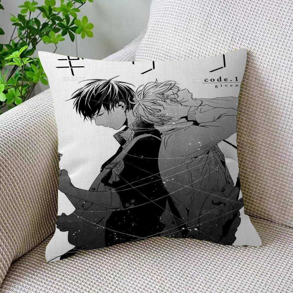 Anime Given Cushion Cover Inches Farmhouse Decor Home Throw Pillow Covers for Couch Decorations