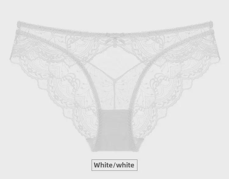 Red Lace Mid-Waist Sexy Panties for Women, Plus Size, Seamless Design
