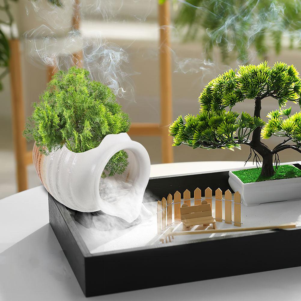 Ceramic Water Fountain Jar for Indoor Living Room Outdoor Garden Decorative Circulating Fountain Decor Water Feature Landscape
