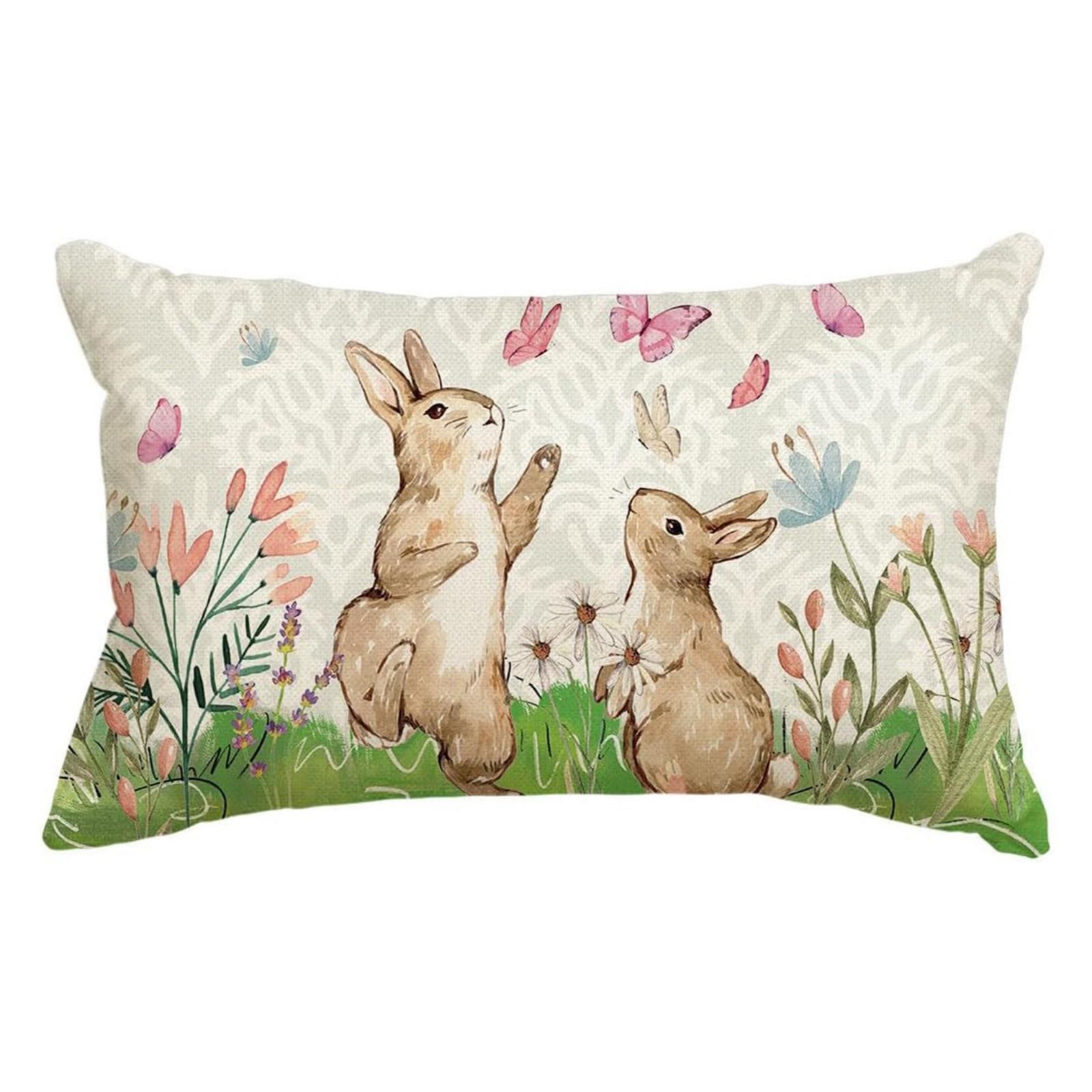 

Пасхальный Кролик Пасхальное Яйцо Декоративная Подушка для Украшения Праздничных Вечеринок, Подушка для Дивана, Подушка для Автомобильного Сиденья, Льняная Спинка, Наволочка One Size