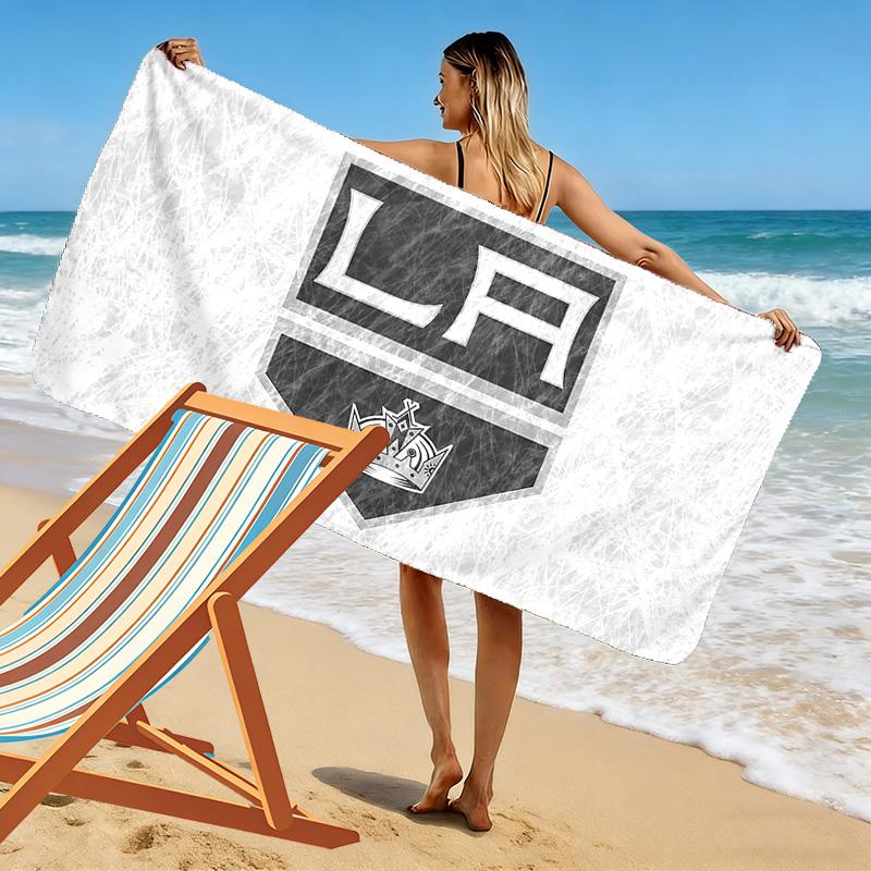 Los Angeles Kings Print Beach Towel, Large Soft Quick Dry Towel for Beach Camping Swimming