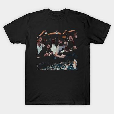 Men Black Print T-shirt The Hangover No-Cut Transfer Paper Print Cotton Tshirt