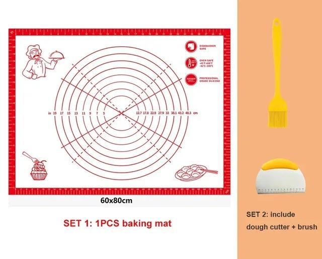 NEW Silicone Baking Mat Pizza Dough Maker Pastry Kitchen Gadgets Utensils Bakeware Kneading Baking Supplies Cooking Tools