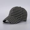 Qiandongge series baseball cap Xiaoxiangfeng black and white checkerboard British style hat spot batch