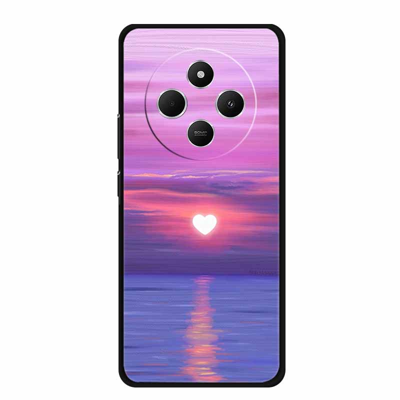 Phone Case For Xiaomi Redmi 14C Back Cover Case 14 C Black Silicone Soft Funda For Redmi 14C Case Redmi14C 6.88" Shockproof Bag