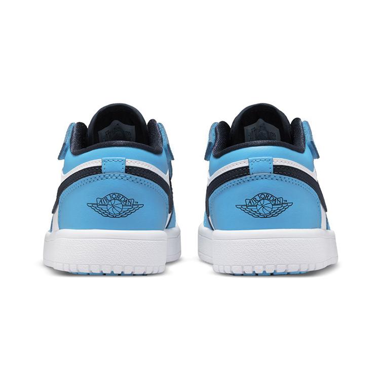 Air Jordan 1 Low ALT PreSchool 'UNC' (Unisex) White / Dark Powder Blue / Obsidian Kids' Basketball Shoes BQ6066 144