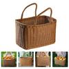 Versatile Lightweight Storage Basket Rattan Materia With Handle Laundry Basket Durable Large Size Woven Basket Fruit Storage