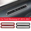 For Ford Mustang GT 2015- Car Accessories Carbon Fiber Auto Side Door Defogger Air Vent Outlet Frame Sticker Interior Trim