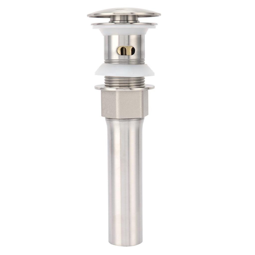 Stainless Steel Sink Drain with Overflow Undercounter Sink Drain Filter Stopper for Home