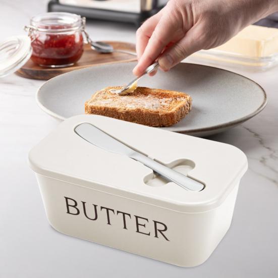 Butter Container Box with Cutter Lid Sealed Cheese Storage Box