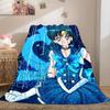 Japanischer Anime niedliches Cartoon-Thema Sailor Moon Tsukino Usagi Decke geeignet für Heimbetten, Sofabezüge, Büro-Nickerchen, Outdoor-Warme Decken O15
