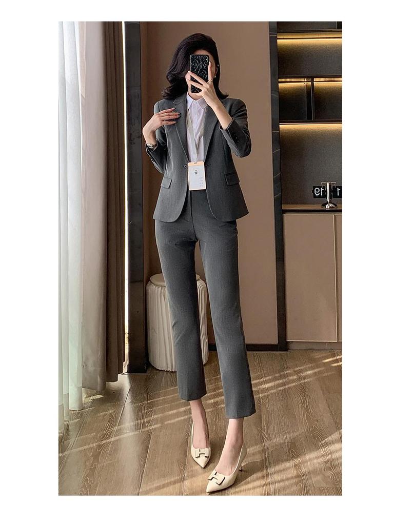 Women's 2025 Spring/Autumn High-End Professional Blazer, Goddess Style Suit Set