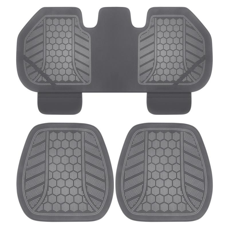 Universal Perforated Suede Leather Car Seat Cushion - Breathable for All Seasons