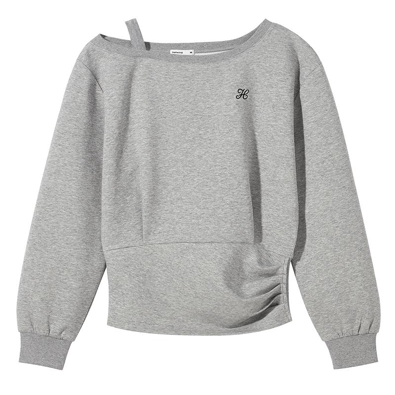

Hotwind Women s Casual Oblique Shoulder Sweatshirt L