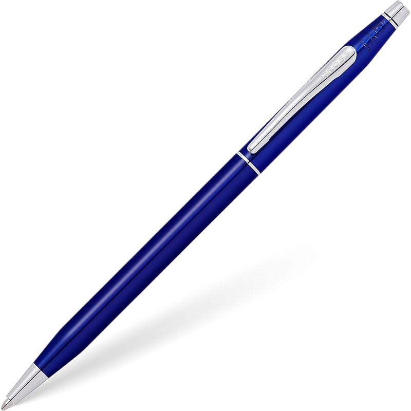 Cross Classic Century Refillable Ballpoint Pen Presented in a Luxury Gift Box - Medium Point, Black Ink, Translucent Blu