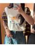 Shuangtian 2026 Spring Plus Size Women's Cartoon Print T-Shirt, Round Neck, Short Sleeve (W-270)