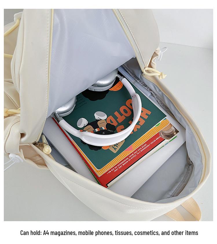 Japanese Style Color Block Drawstring Backpack: Large Capacity Sports & Travel Bag for Men and Women