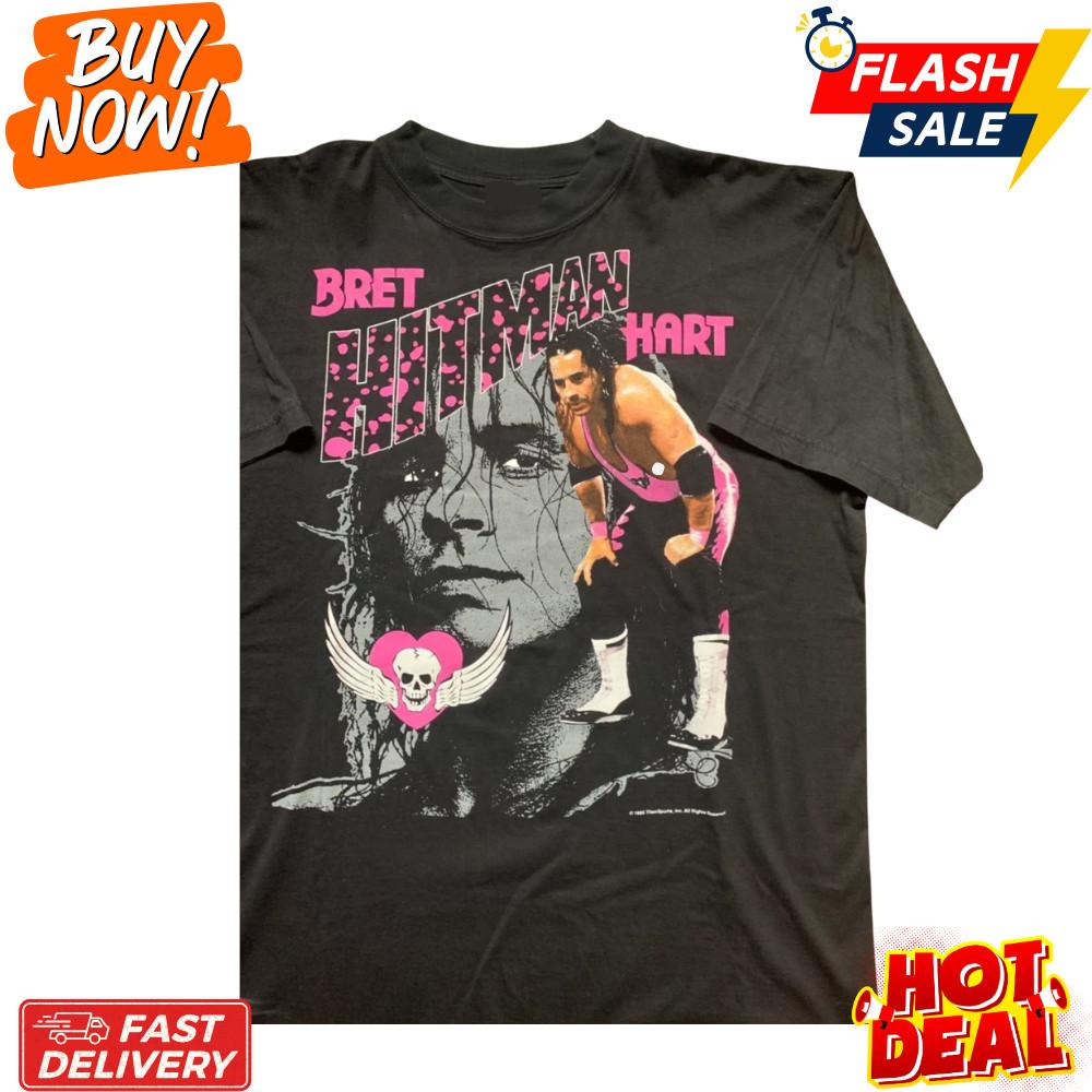 

Brett the Hitman Hart Inspired Wrestling Unisex Cotton T-Shirt All Size S5XL Unisex T-Shirt XL