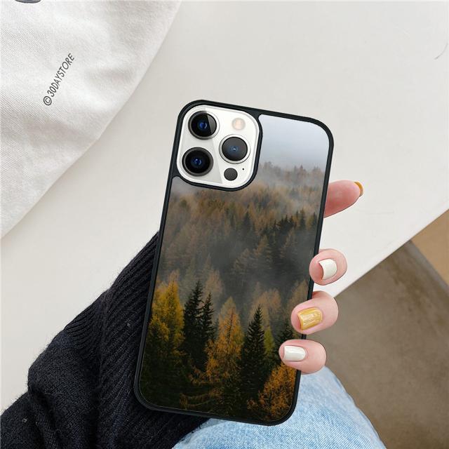 

Mountain Forest Clouds Coque Shell For iPhone 17 Air 15 16e 14 13 12 Pro Max 11 Pro Max Plus Phone Case Cover iPhone 15pro