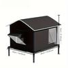 1SET Winter Outdoor Pet House - Heavy Duty Oxford Shelter with Security Fence, Weather Protection, Outdoor Pet Shelter