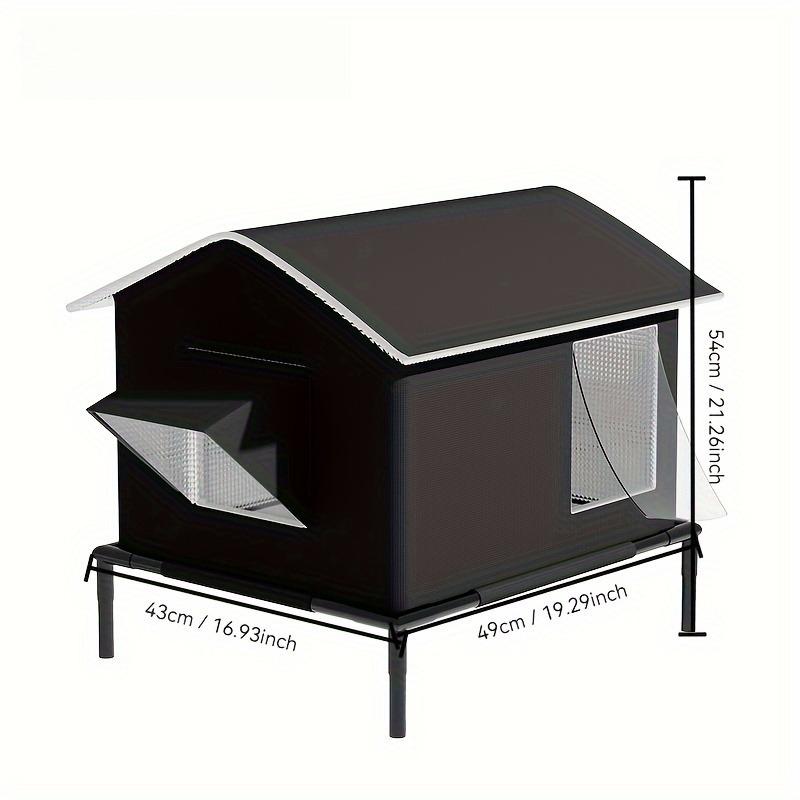1SET Winter Outdoor Pet House - Heavy Duty Oxford Shelter with Security Fence, Weather Protection, Outdoor Pet Shelter