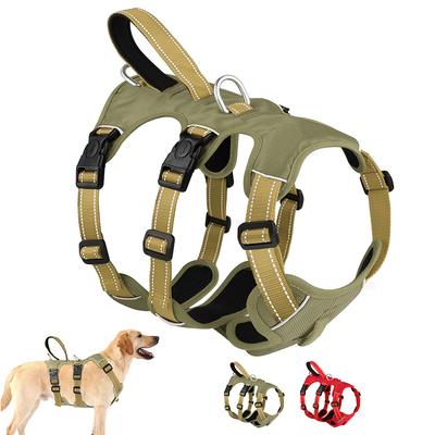 Wasserdichtes Hundegeschirr Sichere Schnalle Gepolstert Reflektierendes Nylon Hunde Weste Mittelgroßes Hundehalfter Geschirre Für Pitbull Wandern