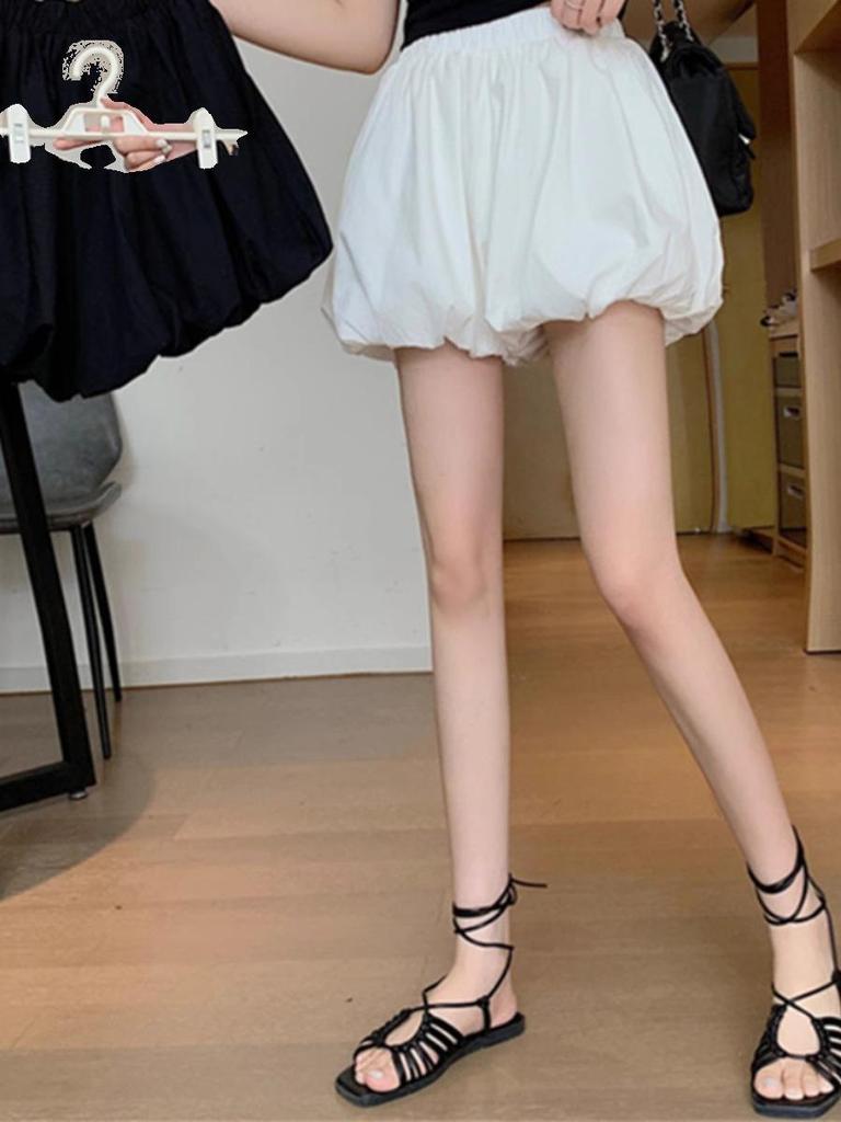 High Waist A-Line Wide Leg Bloomers with 3D Flower Design for Women - Autumn 2024