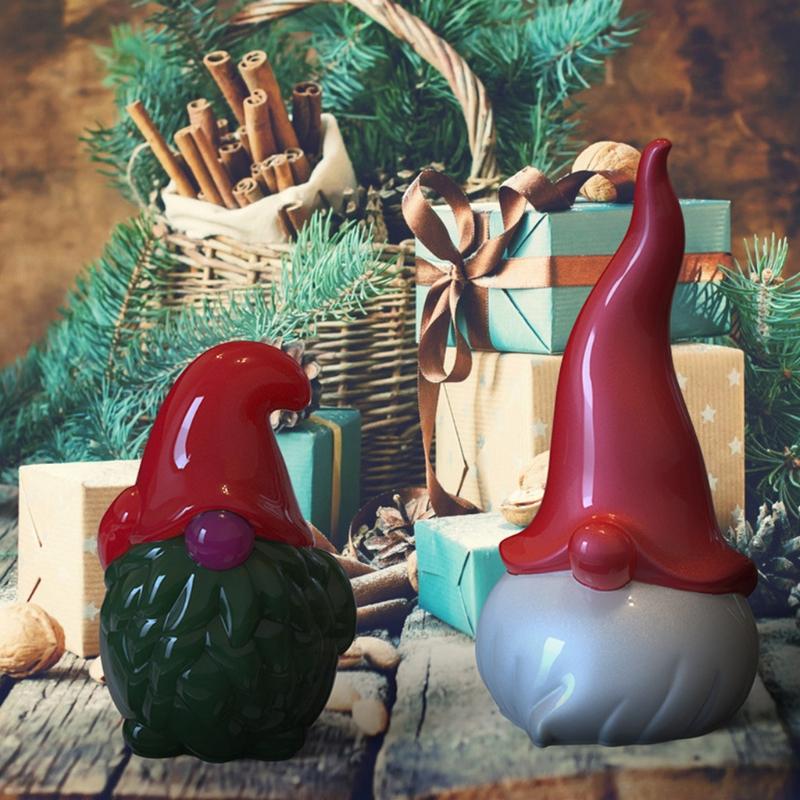 Handmade 3D Christmas Santa Claus Decoration Mold Aroma Plaster Silicone Mold Handicrafts Soap Candle Resin Casting Mold