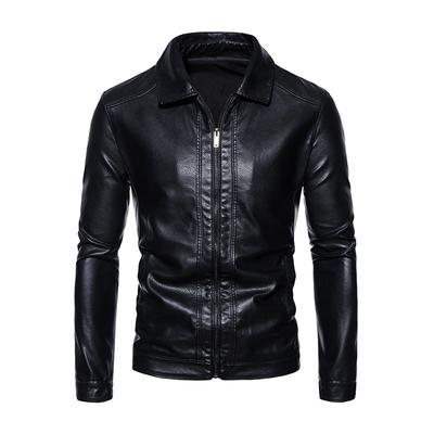 New Style Leather Jacket for Men, Trendy Motorcycle Leather Jacket for Men, Slim Fit PU Leather Jacket for Men, Lapel Jacket for Business Men