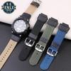 Für Casio Nylonarmband W-735H AE-1200WH SGW-300/400H/500H AQ-S810W AE-1000/1300 MRW-200H Konvex 16 18mm Canvas Silikon Uhrenarmband