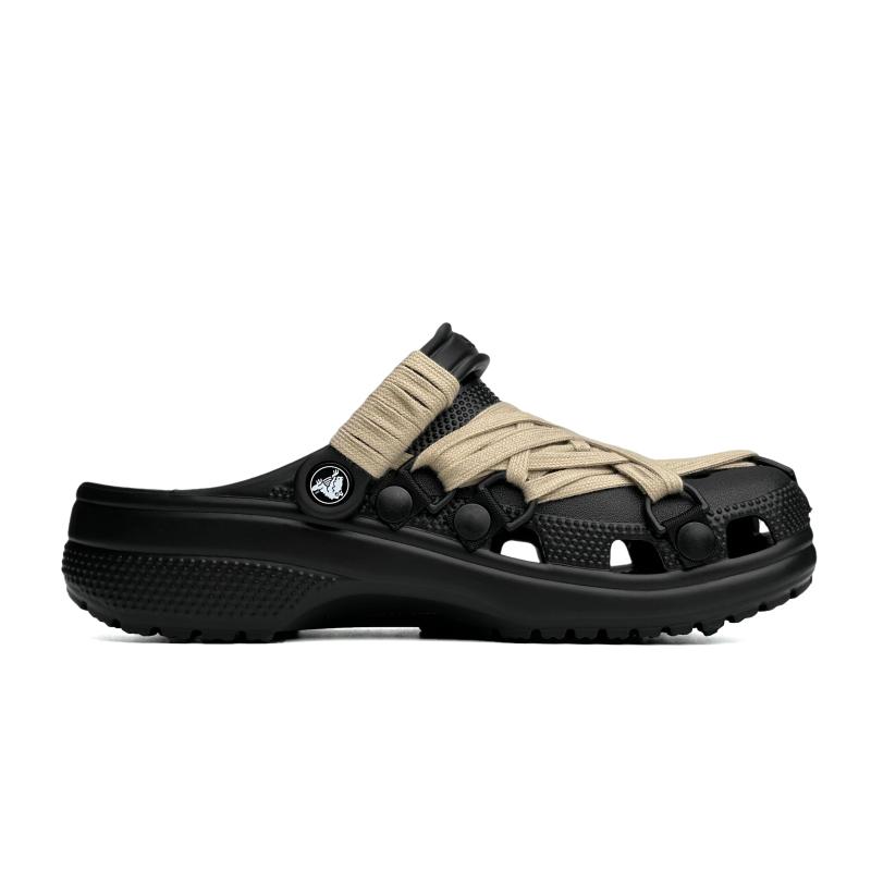 Crocs Classic Clog Classic Versatile Comfortable Unisex Black Yellow