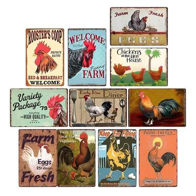 Huhn Plaque Zeichen Vintage Metall Zinn Zeichen Wand Poster Aufkleber Platte Malerei Bar Bauernhof Wohnkultur Wand Kunst 30*20 cm