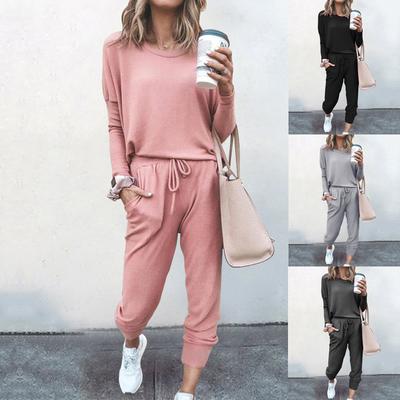 New Autumn Winter Women's Clothing Set - Loose Fit Solid Long Sleeve Casual Outfit