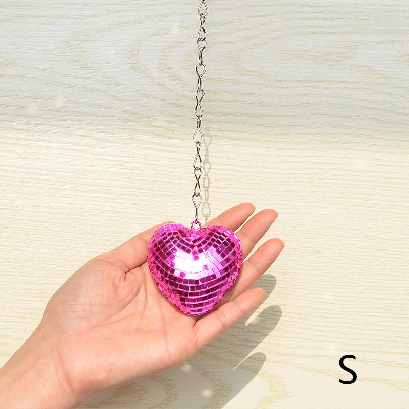 Heart Shape Disco Ball Party Decoration Mirror Disco Balls Hanging Ornament Disco Ball Christmas Stage Wedding Party Home Decor