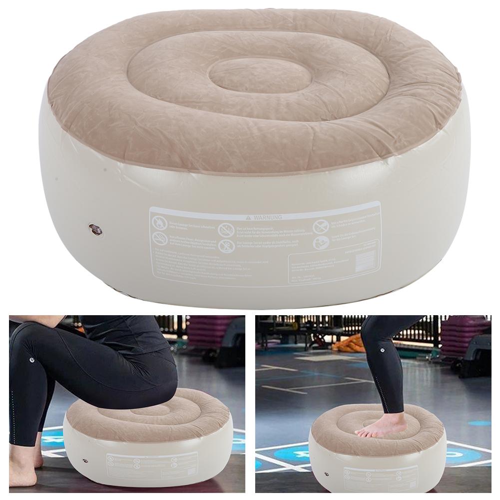 Portable PVC Inflatable Foot Stool Cusion Soft Air Chair for Indoor Outdoor Fitness Sports
