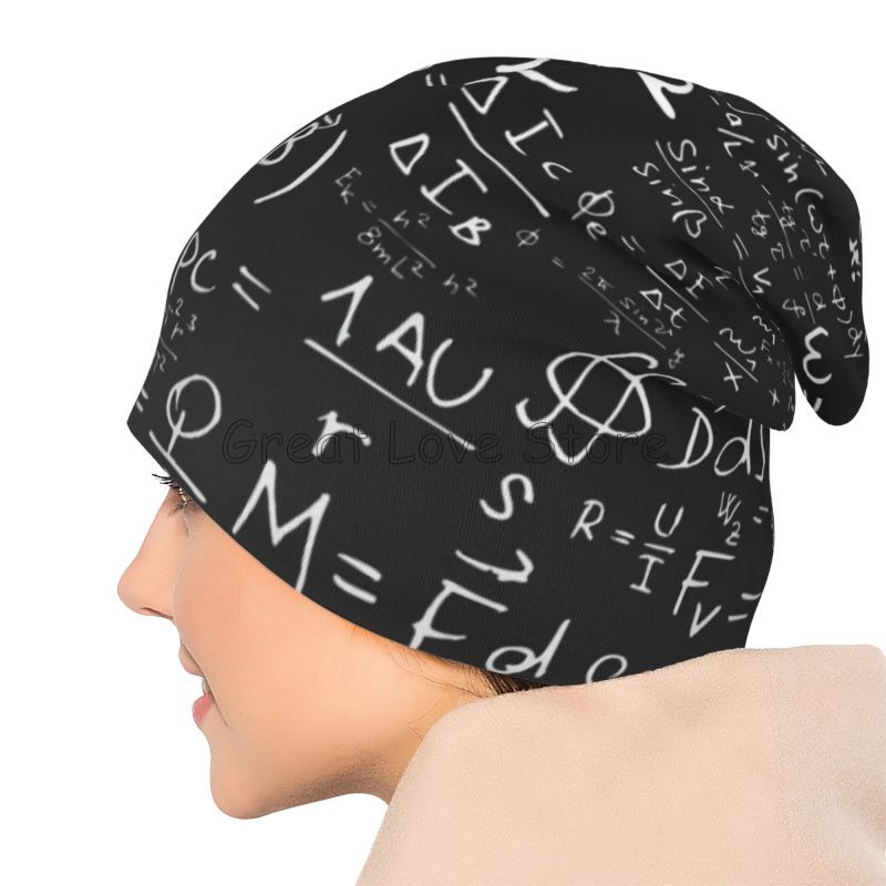 Scientific Math Formulas Skullies Beanies Caps Women Men Warm Bonnet Cap Knit Hat Headwear Slouchy Scarf Skullies Beanies