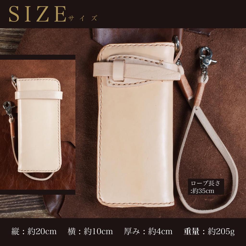 Long Wallet Chain Leather Bifold Genuine Vintage Leather Long Long Long American Concho Birthday sbb0004 [ASIAN ZACCA] Biker's Wallet, Wallet, Set,