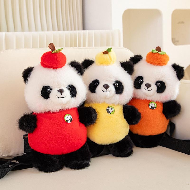 

Cute Fruit Panda Satchel Out Of The Street Wear Bag Student Cartoon Panda Messenger Bag Cosmetic Bag 32cm