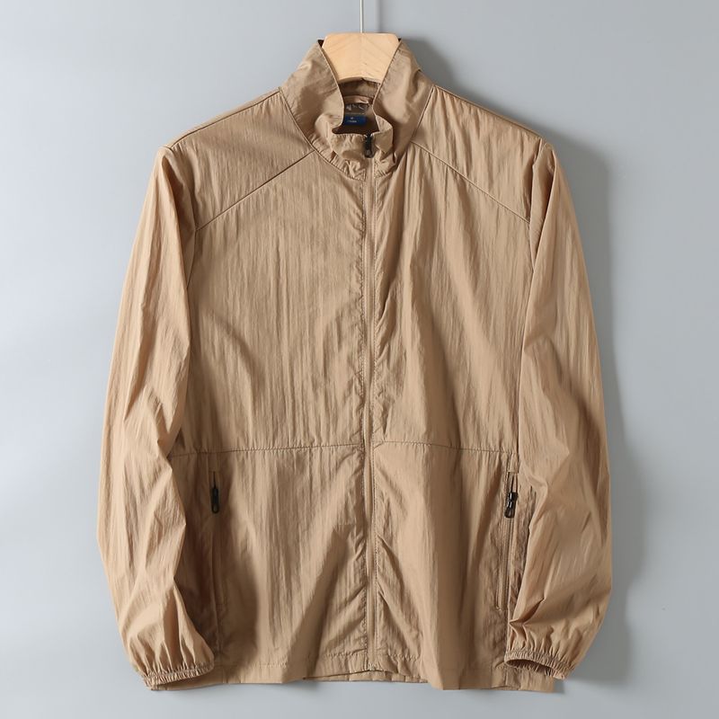Men's Summer Lightweight Breathable Uv Protection Loose Fit Stand Collar Sun Protection Jacket for Export