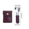 Calzador Plegable Portátil de Acero Inoxidable con Agarre Ergonómico de Cuero Calzador Portátil para el Hogar, Oficina, Viajes