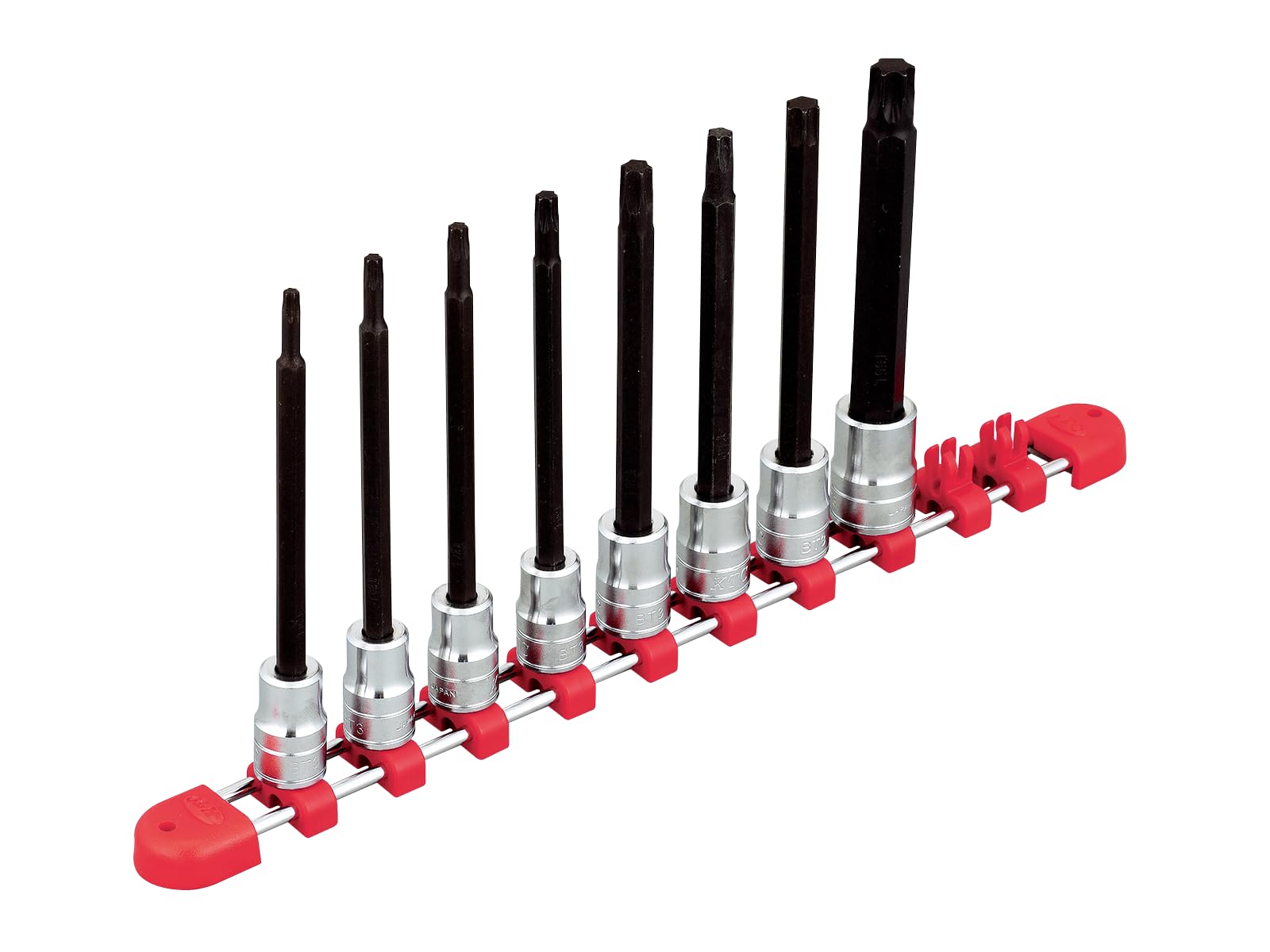 

Kyoto Tool Long Torx Bit Socket TBT3L08T (KTC) 9.5mm (3/8 inch) T-Shaped Set, 8-Piece Set,