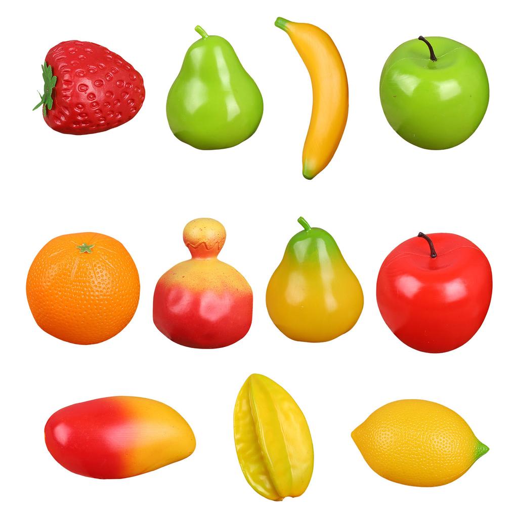 6Pieces Washable Faux Fruit Kitchen Decoration Realistic Fruits Replicas for Festival Parties Supplies and Home Accent