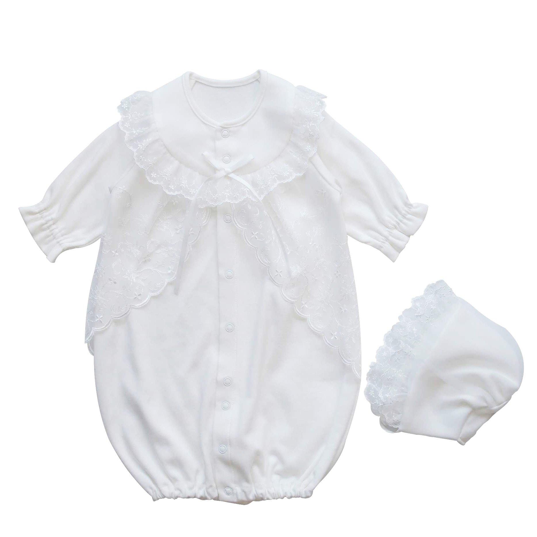 

предметы для обряда в храме набор для младенца толстый сделано для младенца осень/зима новорожденные, визиты, платья, носки, 3-предметная шапка, материал, Япония, белый