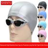 Shen Yu Waterproof Elastic Swim Cap with Ear Protection for Long Hair - Unisex, Non-Tight, Multi-Color