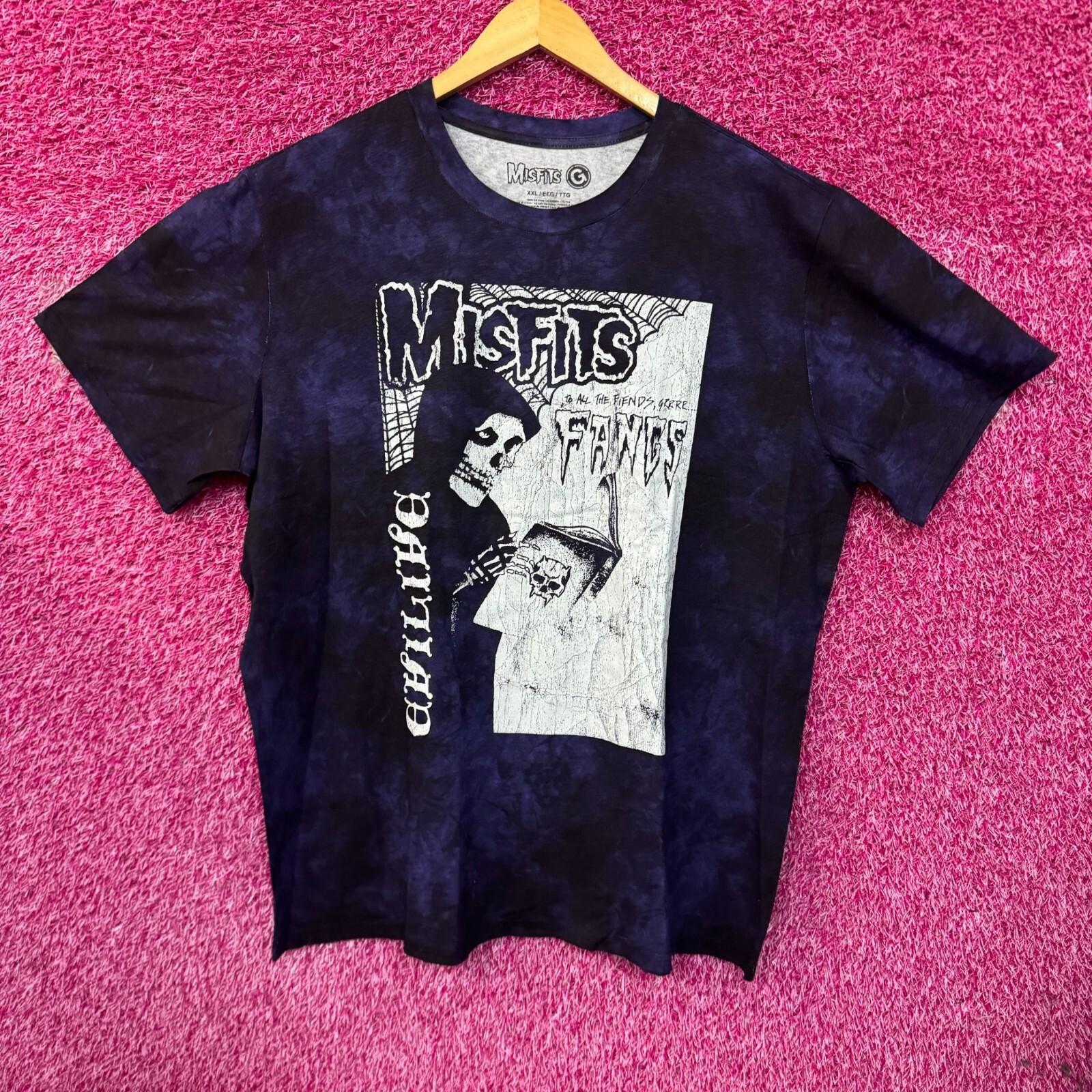 The Misfits Fangs Evil Live Horror Punk Band Tie Dye XXL XXL