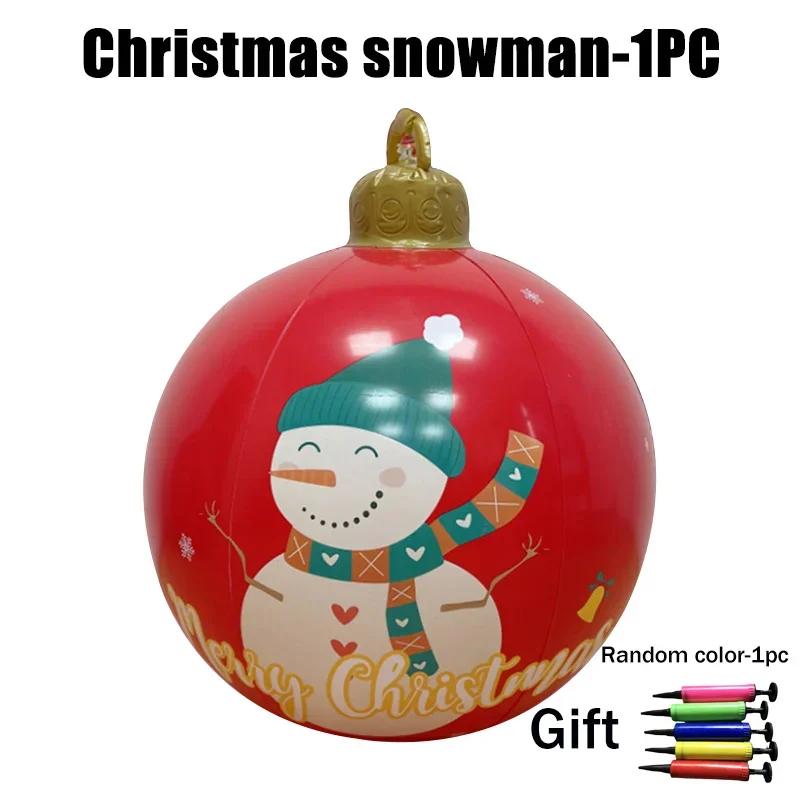 super 60cm Blow Up Christmas Ball PVC Inflatable Ornament for Outdoor Yard Porch Garden Holiday Party Decor