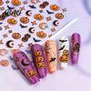DIY Nail Stickers Halloween Self Adhesive Stickers, Pumpkin Bat Moon Star Manicure Decals, Art Decoration for Home Salon Decorative