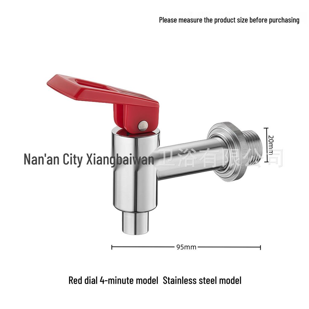 High-Temperature Electric Water Heater Faucet for Insulated Soy Milk/Milk Tea Bucket (3/8", 1/2", 3/4" Copper)